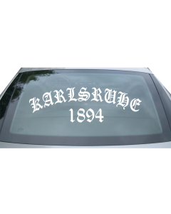 Heckscheibenaufkleber "Karlsruhe 1894"