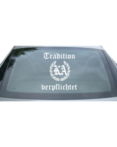 Heckscheibenaufkleber "Tradition verpflichtet"