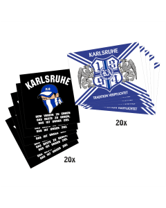  Aufkleberpaket "Karlsruhe - Tradition verpflichtet" (40 Stück)
