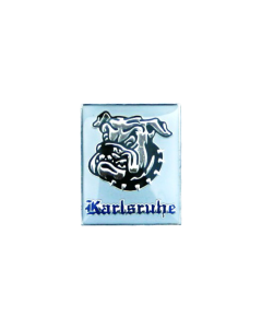 Pin „Karlsruhe – Bulldogge“ weiß