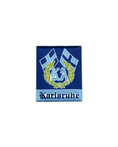 Pin „Karlsruhe“ Lohrbeerkranz + Fahnen