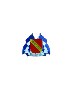 Pin „Karlsruhe“ Stadtwappen + Fahnen