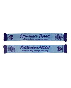 Jacquardschal „Karlsruher Mädel" hellblau