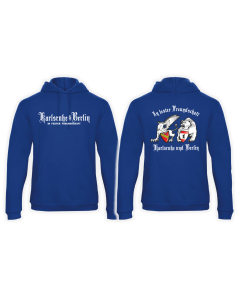 Kapuzen Sweat-Shirt "Karlsruhe & Berlin - In fester Freundschaft" royal
