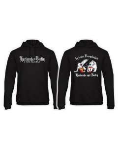 Kapuzen Sweat-Shirt "Karlsruhe & Berlin - In fester Freundschaft" schwarz