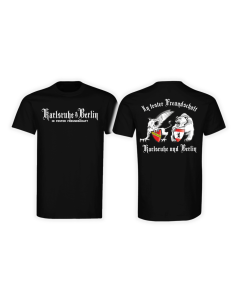 T-Shirt "Karlsruhe & Berlin - In fester Freundschaft" schwarz