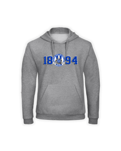 Kapuzen Sweat-Shirt "1894 - Blau und weiss" grau