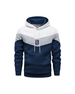 Besticktes Kapuzen Sweat-Shirt „1894" Logo navy/grau/weiß