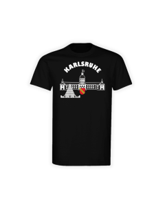 T-Shirt "Karlsruhe - Schloss & Pyramide" schwarz