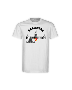 T-Shirt "Karlsruhe - Schloss & Pyramide" weiß
