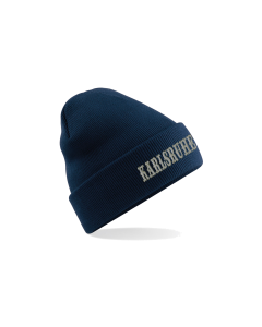 Wollmütze mit Krempe "Karlsruhe silber" navy