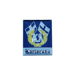 Pin „Karlsruhe“ Lohrbeerkranz + Fahnen