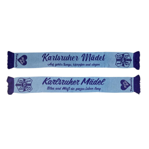 Jacquardschal „Karlsruher Mädel" hellblau