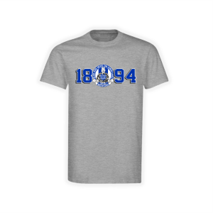 T-Shirt "1894 - Blau und weiss" grau