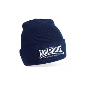 Wollmütze mit Krempe "Karlsruhe - Die üblichen Verdächtigen" navy