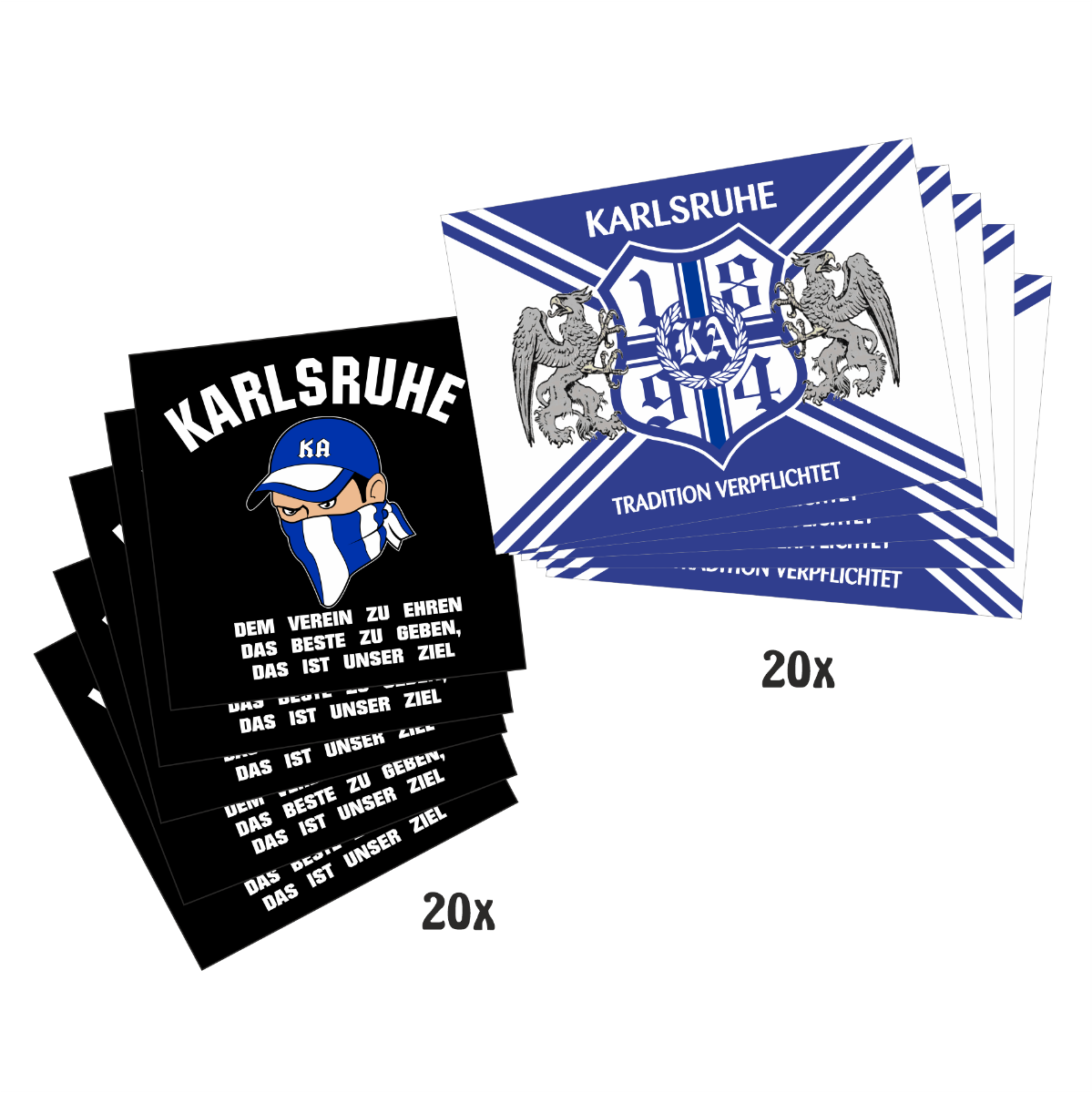  Aufkleberpaket "Karlsruhe - Tradition verpflichtet" (40 Stück)