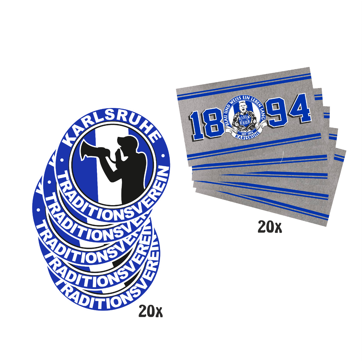 Aufkleberpaket "Karlsruhe - Traditionsverein" (40 Stück)