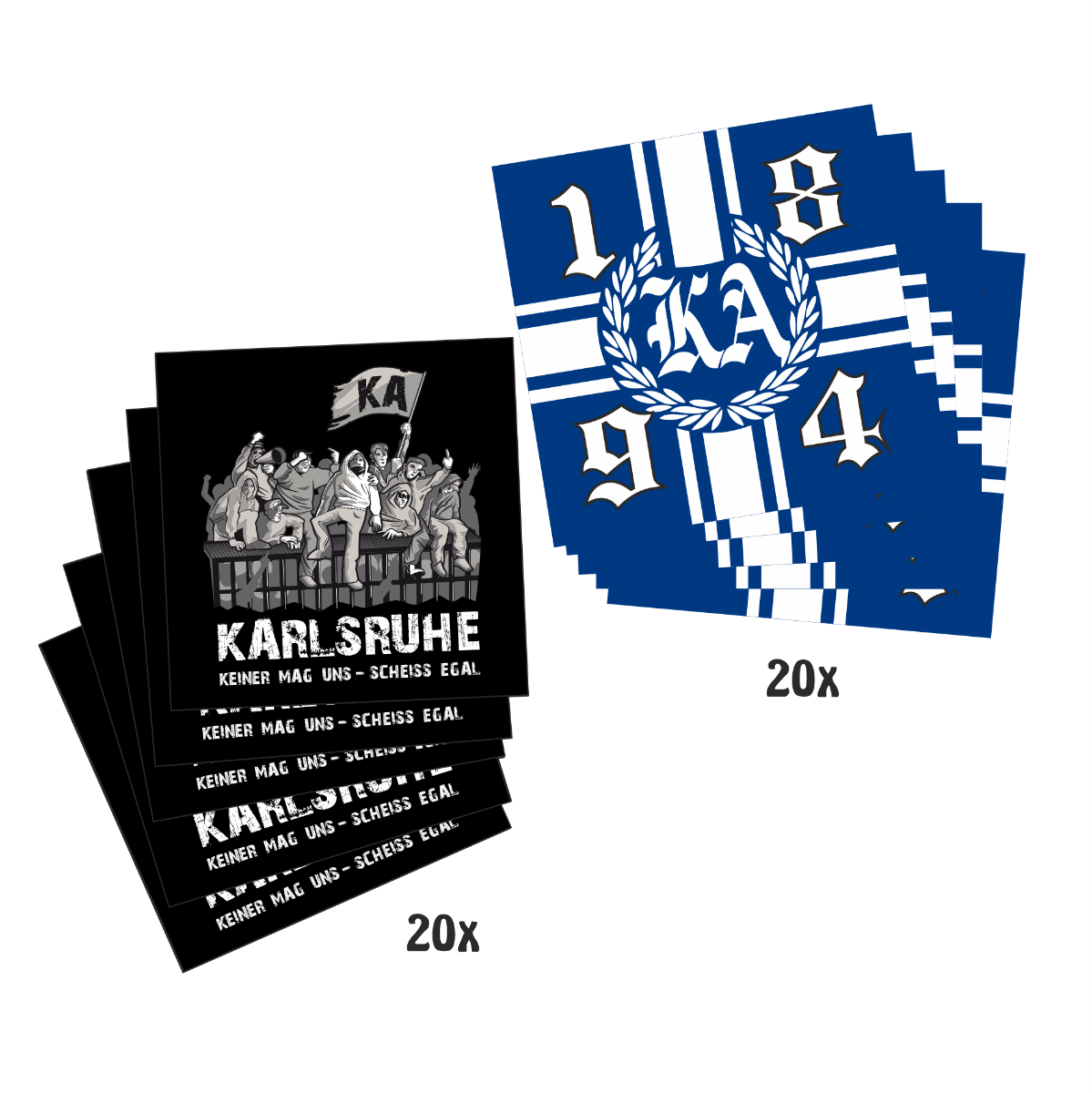 Aufkleberpaket "Karlsruhe 9" (40 Stück)