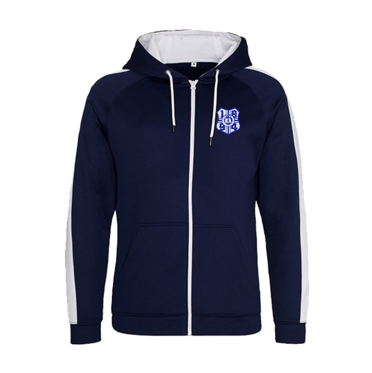 Bestickte Retro-Jacke "1894" navy/white