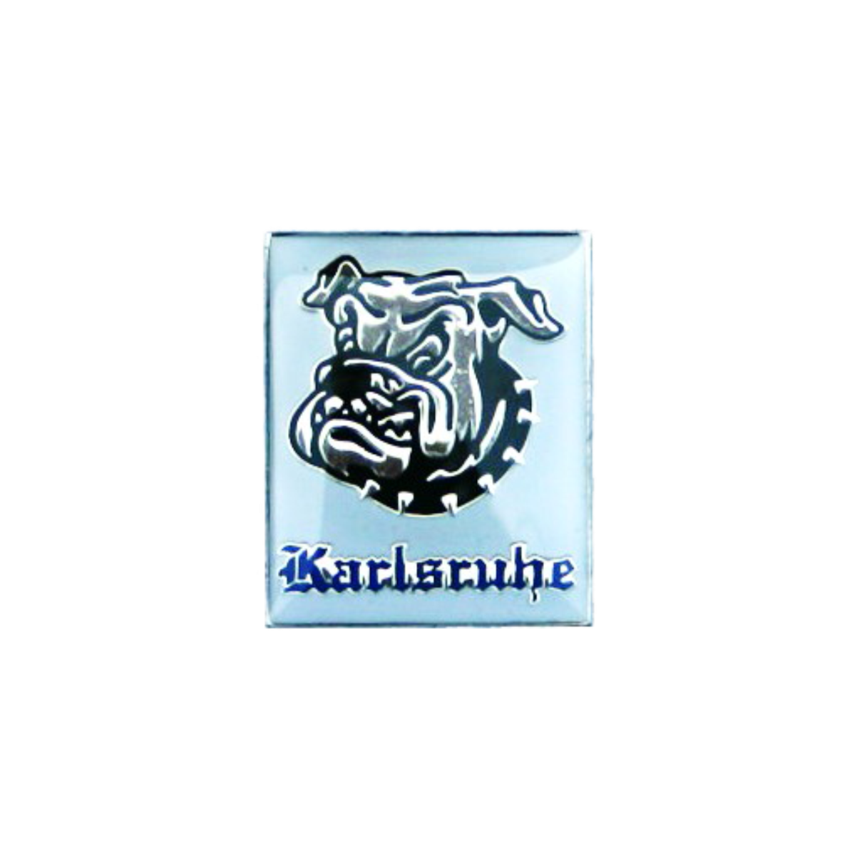 Pin „Karlsruhe – Bulldogge“ weiß