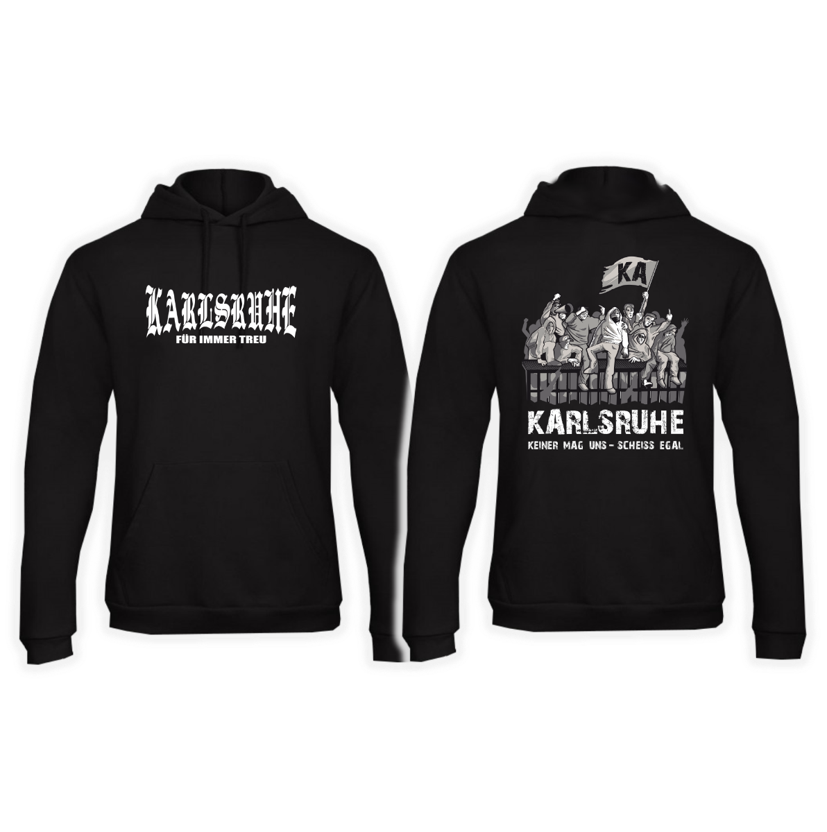 Kapuzen Sweat-Shirt "Keiner mag uns - scheissegal"