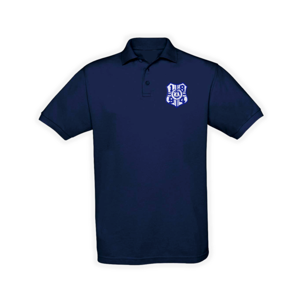 Besticktes Polo-Shirt "1894-Logo" navy