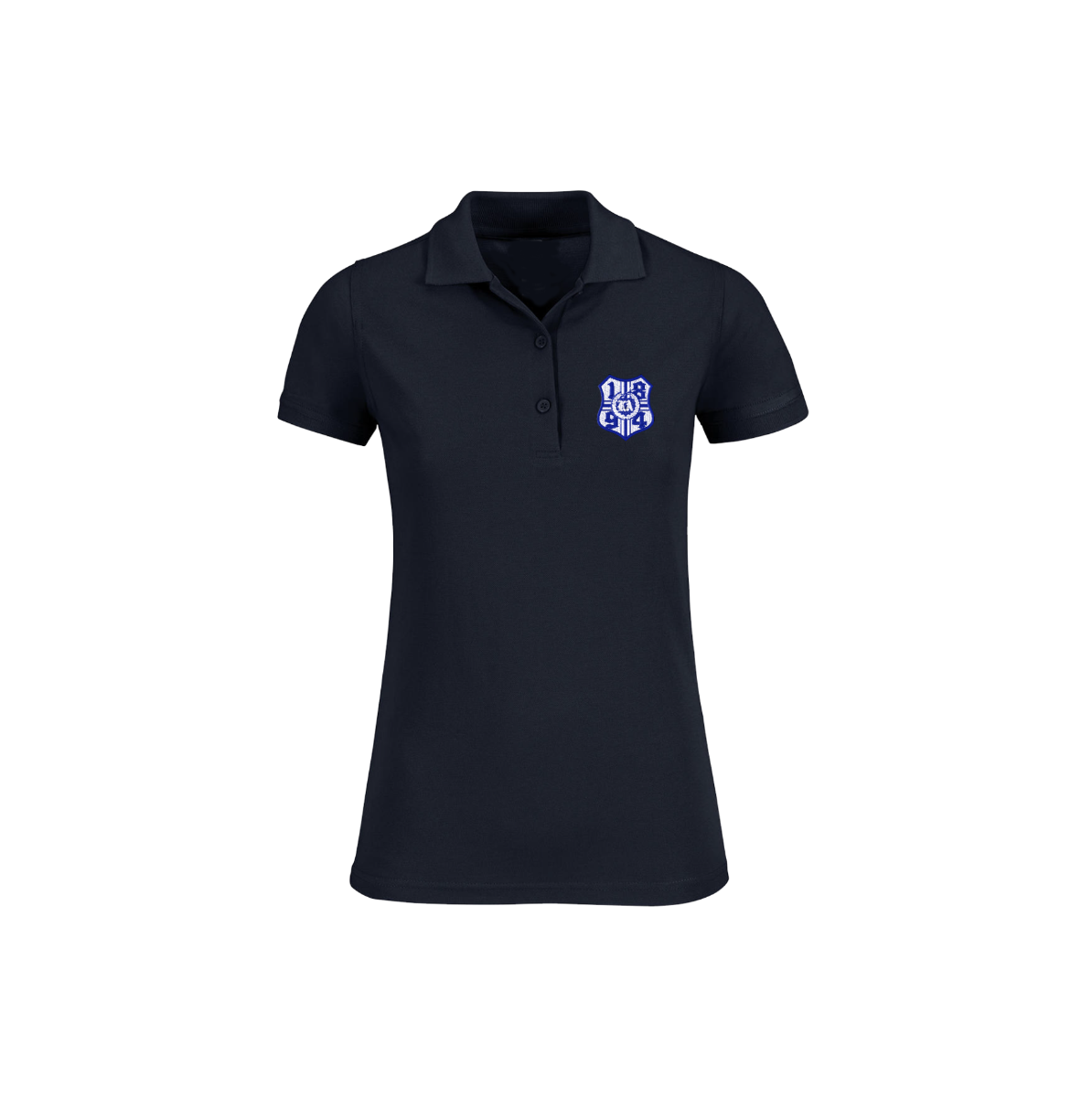 Besticktes Girly Polo-Shirt "1894-Logo" navy