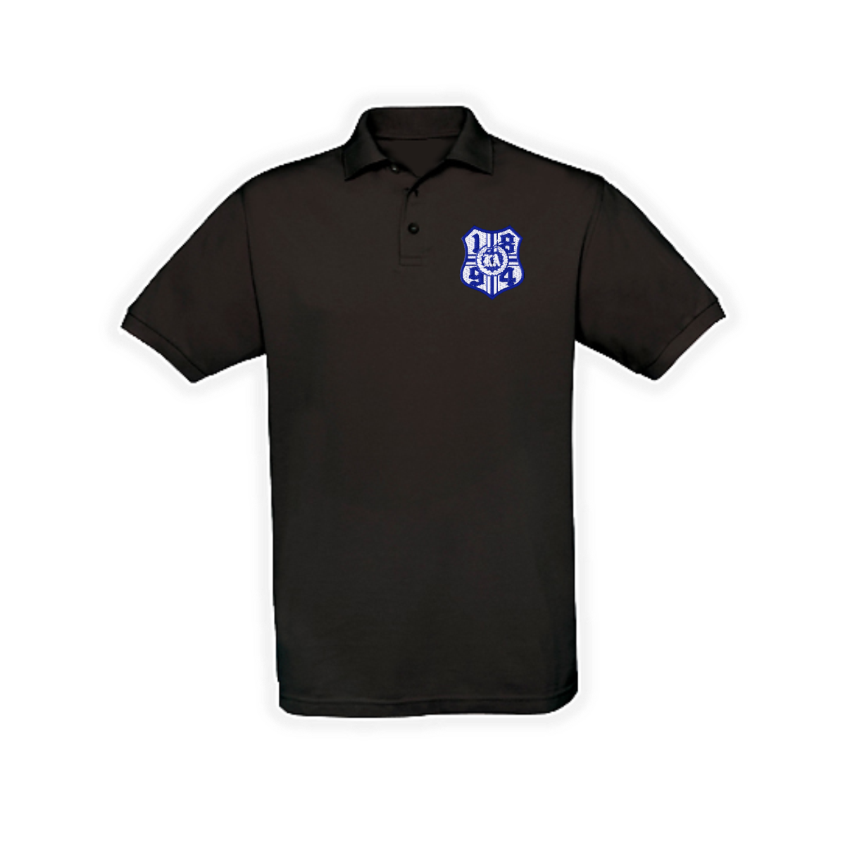 Besticktes Polo-Shirt "1894-Logo" schwarz