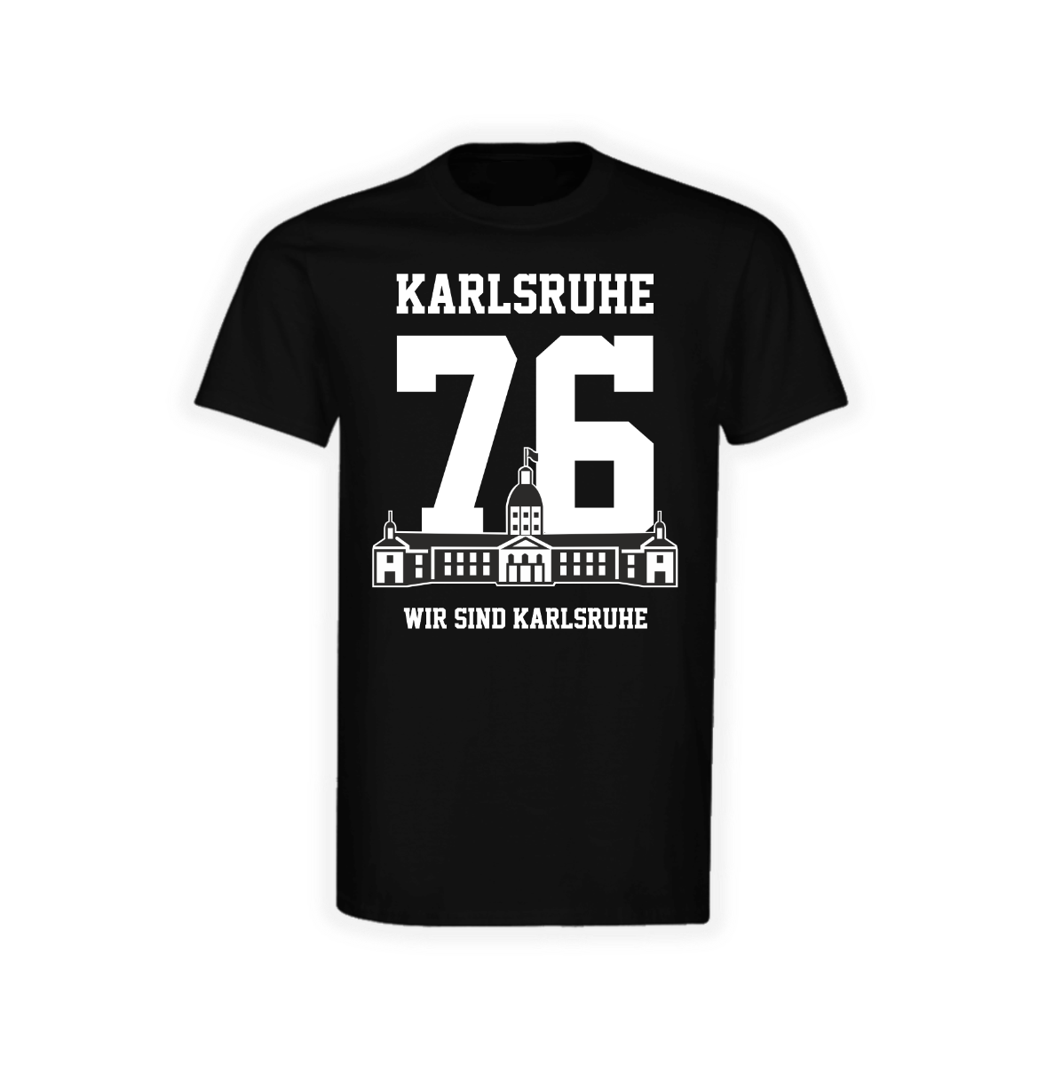 T-Shirt „76 – Wir sind Karlsruhe“, schwarz