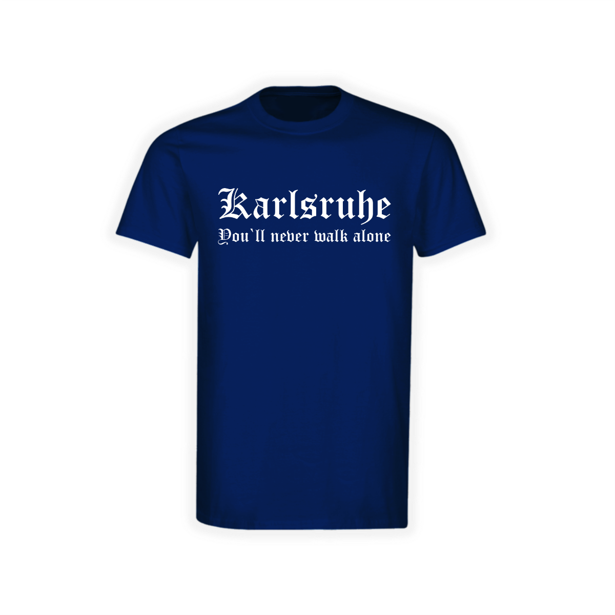 T-Shirt "Karlsruhe - You`ll never walk alone" navy